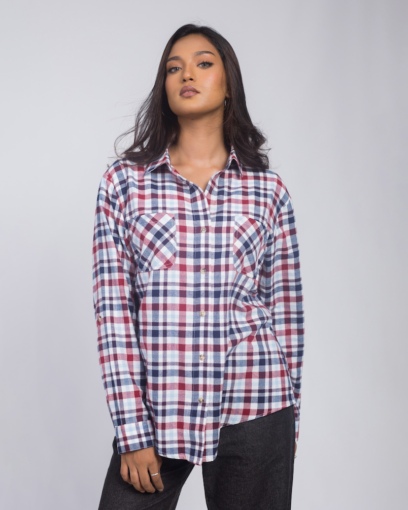 LOGO | Ethical Clothing Brand. Made In Nepal | Women's Check Shirt